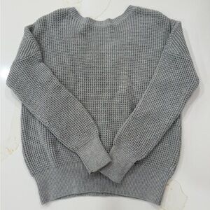 Light Gray Cotton Knit Sweater